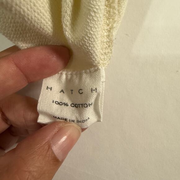 Hatch S Zadie Maternity Jumpsuit Overalls Cream Ivory Bump Friendly 100% Cotton - Picture 7 of 10